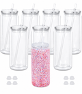20oz Acrylic Snow Globe Tumbler