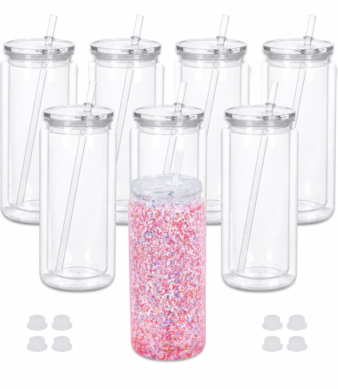 20oz Acrylic Snow Globe Tumbler