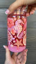 16oz Pink Sea Turtle Dual Lava Cup