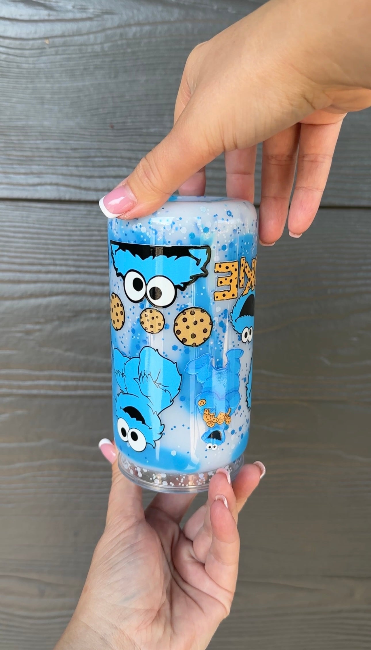 16oz Premade Cookie Monster Cup