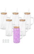 20oz Glass Snow Globe Tumbler w/ Handle