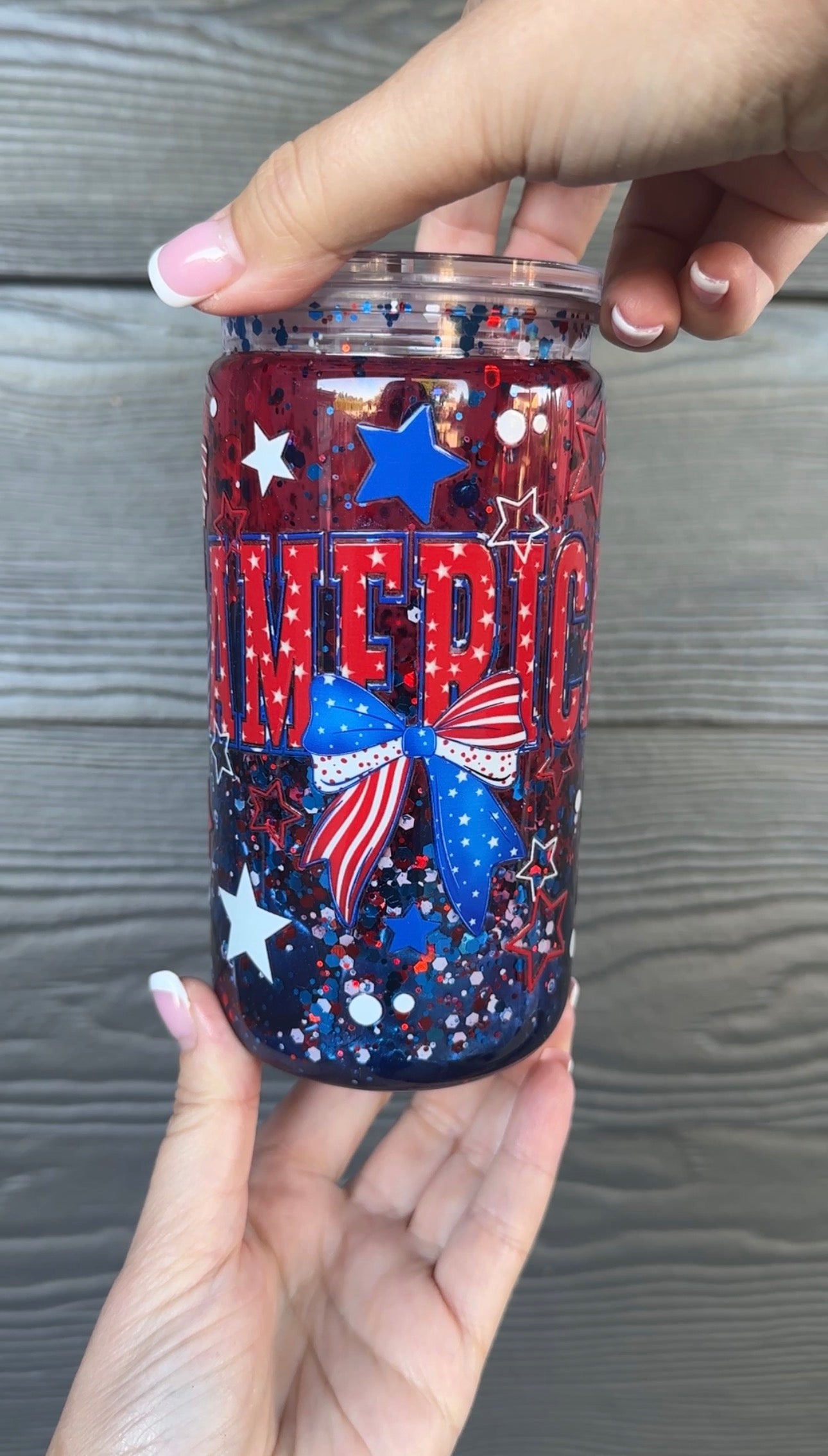 16oz Premade America 4th of July
