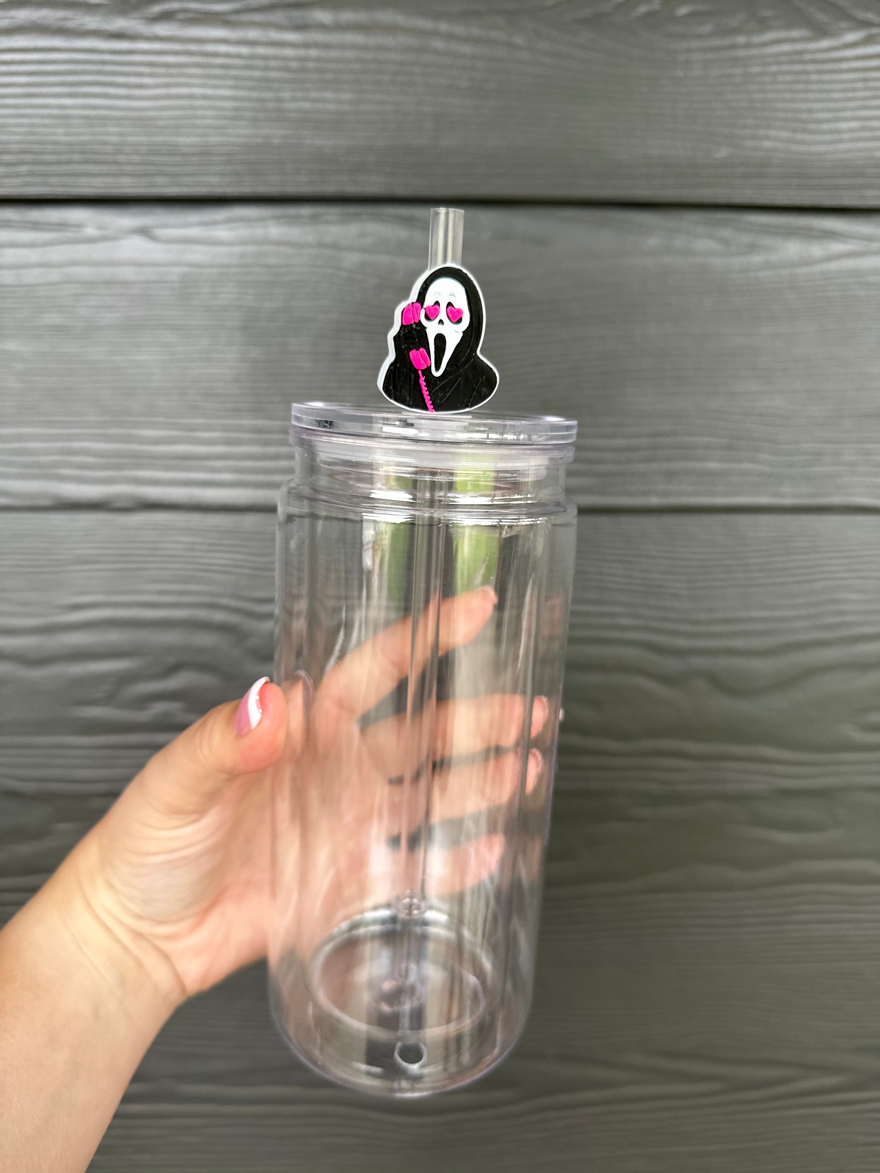 Scream Mask Straw Topper