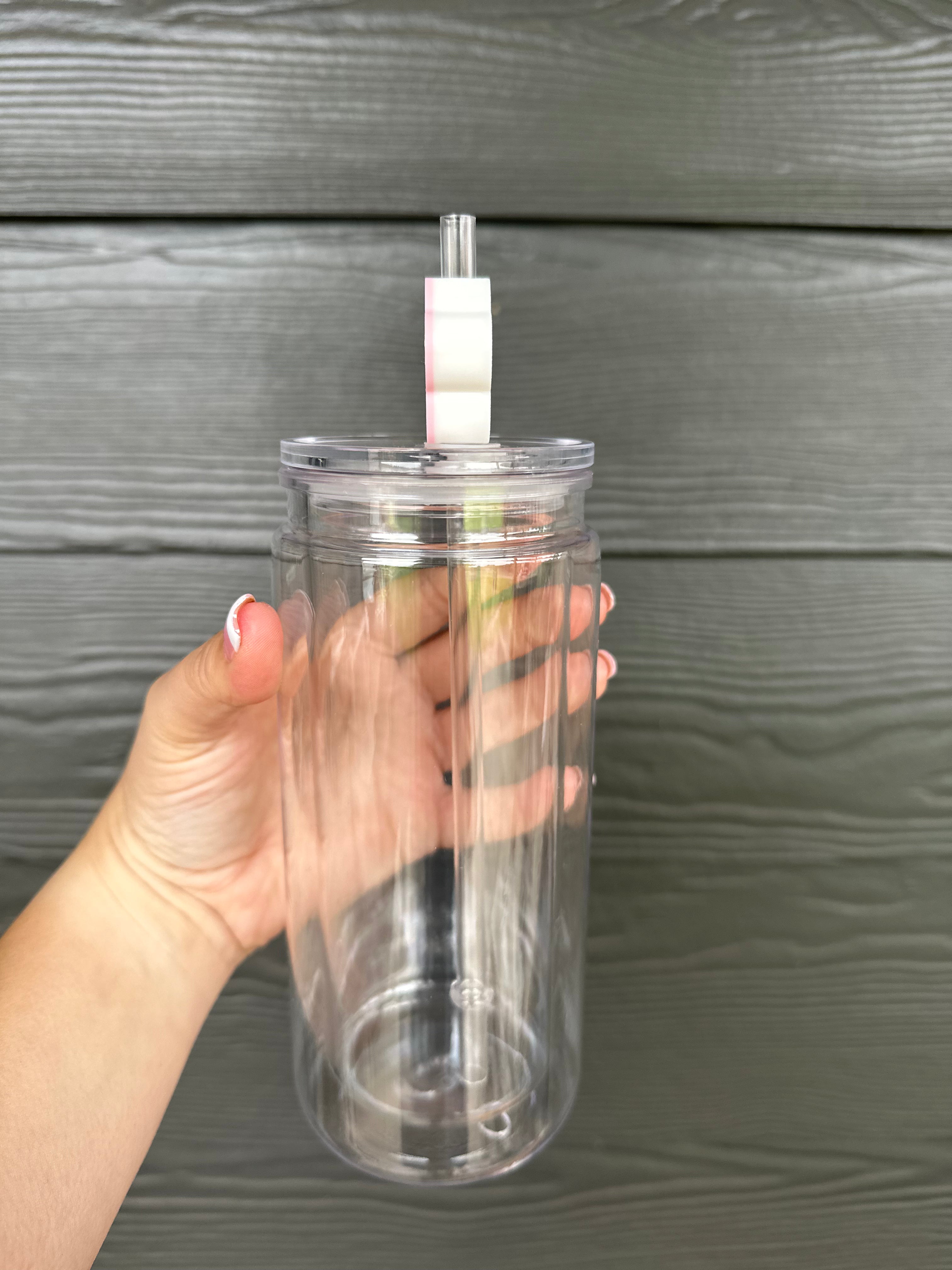 Pink Paw Print Straw Topper