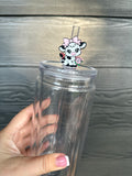 Highland Cow Straw Topper
