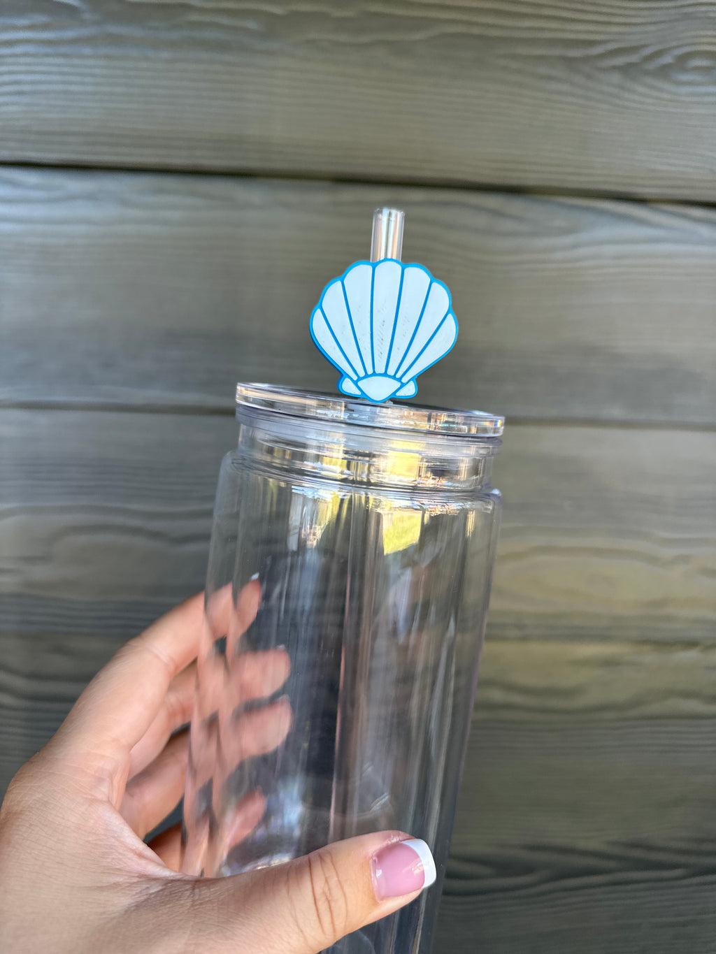 Blue Shell Straw Topper