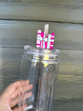 Pink Books Straw Topper
