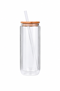 20oz Glass Snow Globe Tumbler