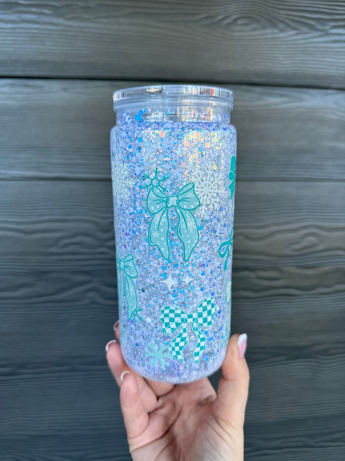 20oz Premade Snowflake Polycrylic Cup