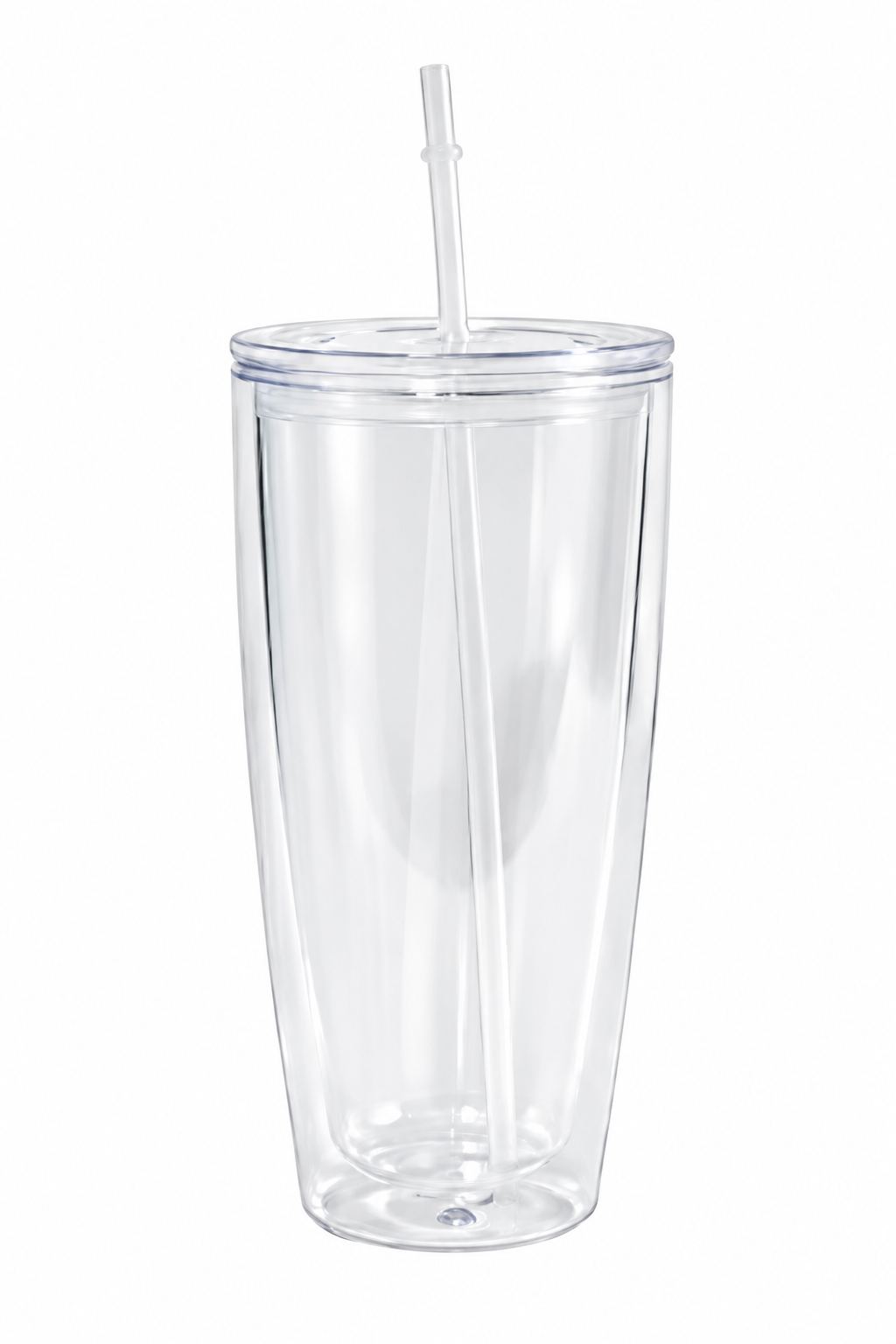 24oz Curved Acrylic Snow Globe Tumbler