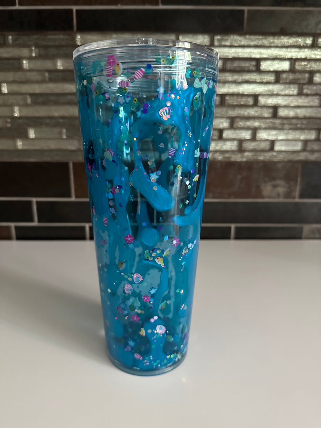 24oz Premade Acrylic Tumbler - Aquarium