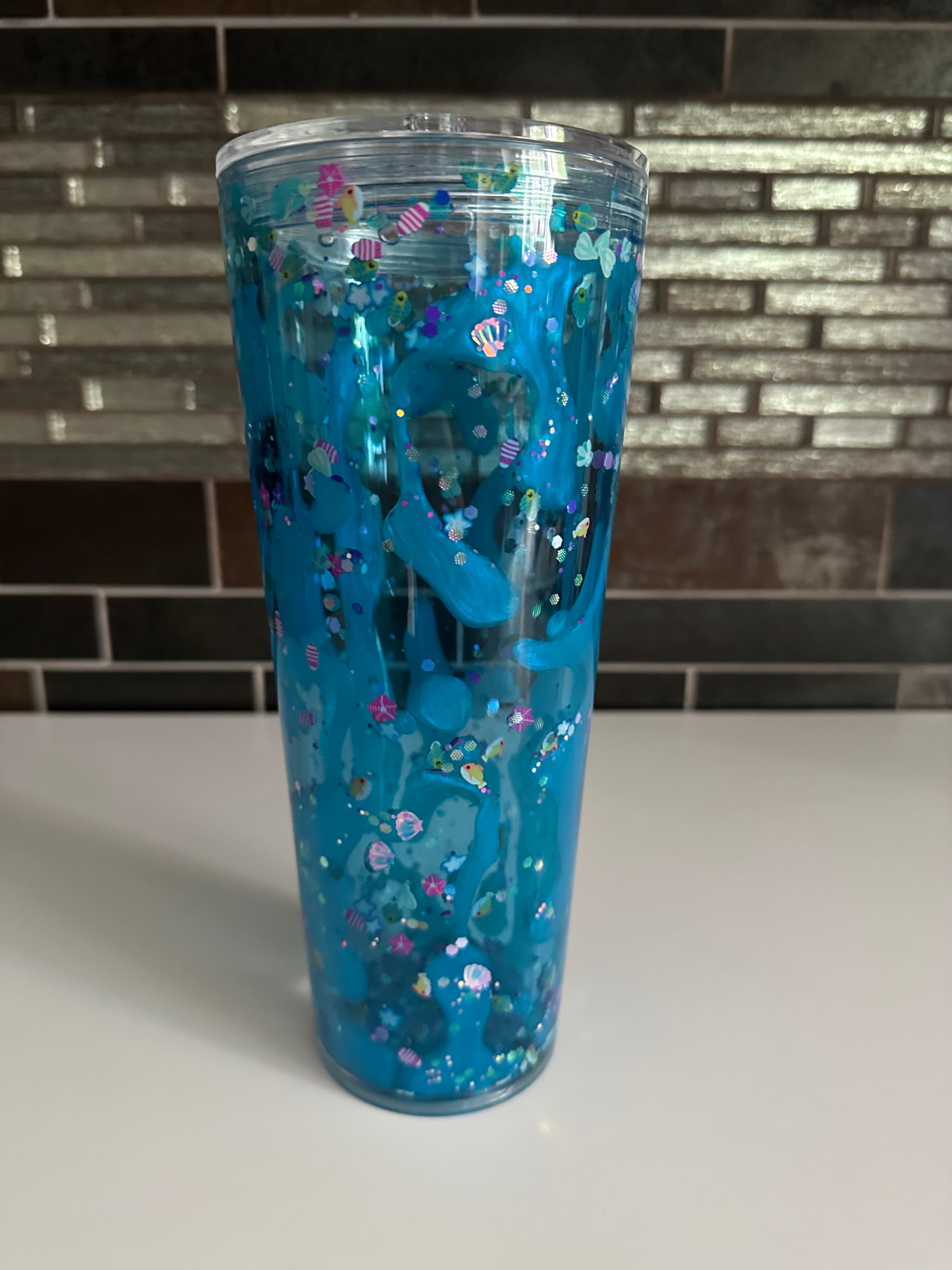 24oz Premade Acrylic Tumbler - Aquarium